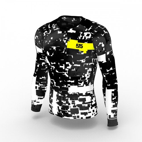 Rashguard Technikai felső hosszú ujjú - Glitch Black