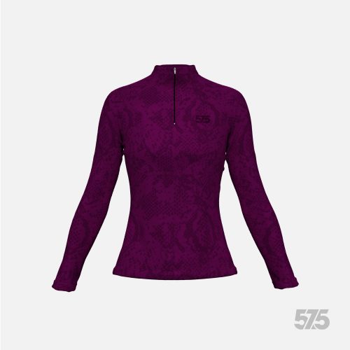 Futófelső hosszú ujjú - Női Cold Top - Snake - Dark Magenta