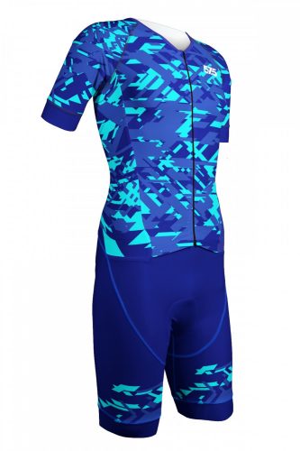 Triatlon versenymez - Rövid ujjú - Affinity Blue